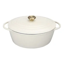 CHRISTIANIA 1739 Støpejern Oval Støpejernsgryte 5L Krem