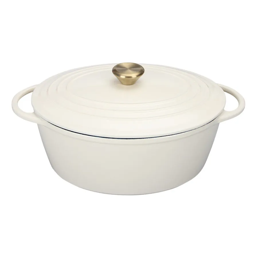 CHRISTIANIA 1739 Støpejern Oval Støpejernsgryte 5L Krem