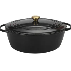 CHRISTIANIA 1739 Støpejern Oval Støpejernsgryte 7L Sort