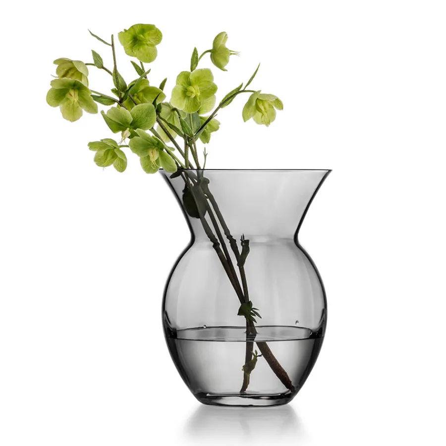 HADELAND GLASSVERK Daisy Vase Røkgrå 21cm -