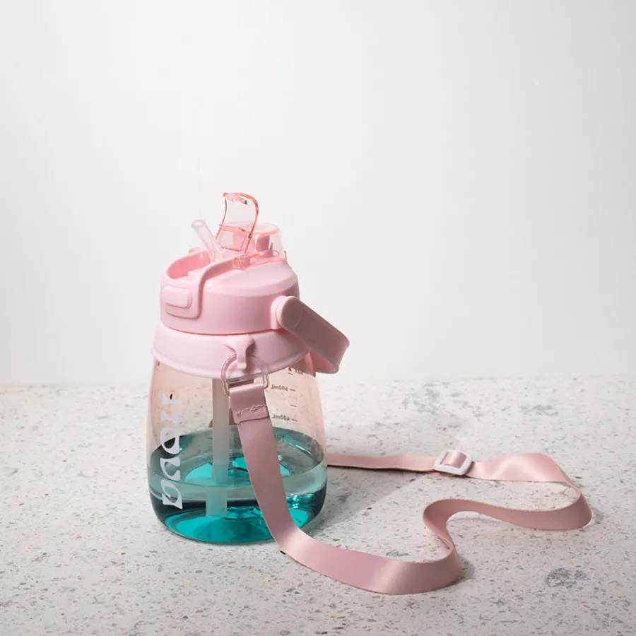 NOVA DRIKKEFLASKE ROSA/BLÅ LAV