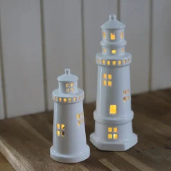 PORSGRUNDS PORSELÆNSFABRIK Fyrtårn Lykt 25 cm – Porsgrund Porselen | Maritim stemning med LED