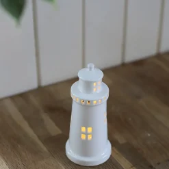 PORSGRUNDS PORSELÆNSFABRIK Fyrtårn Lykt 25 cm – Porsgrund Porselen | Maritim stemning med LED