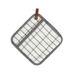 CHRISTIANIA 1739 Gryteklut Grå Rutete 22x22cm