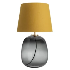 HADELAND GLASSVERK Austra Bordlampe Røkgrå