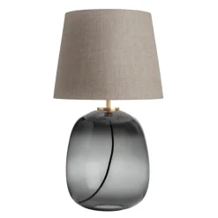 HADELAND GLASSVERK Austra Bordlampe Røkgrå