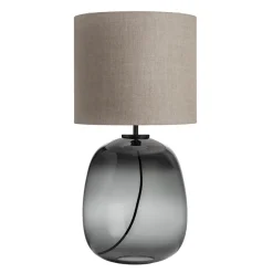 HADELAND GLASSVERK Austra Bordlampe Røkgrå