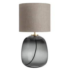 HADELAND GLASSVERK Austra Bordlampe Røkgrå