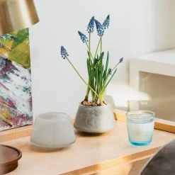 HADELAND GLASSVERK Dugg Lyslykt 8,5cm Grå