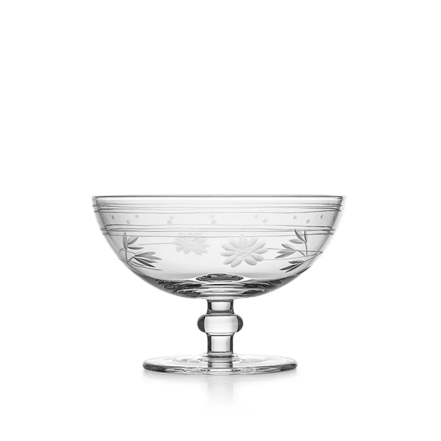 HADELAND GLASSVERK Elizabeth Dessertskål m/Stett Blomsterslip 25cl Kla