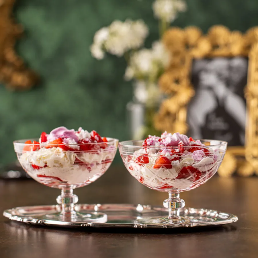 HADELAND GLASSVERK Elizabeth Dessertskål m/Stett Blomsterslip 25cl Kla