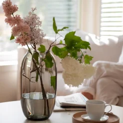 HADELAND GLASSVERK Ella Vase 29cm Røkgrå