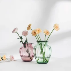 HADELAND GLASSVERK Emily Vase 23cm Rosa Optikk