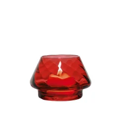 HADELAND GLASSVERK Gran Lyslykt Rød Optikk 2pk