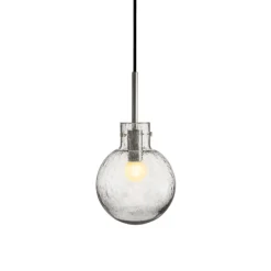 HADELAND GLASSVERK Krystallkule Taklampe Soda Klar