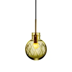 HADELAND GLASSVERK Krystallkule Taklampe