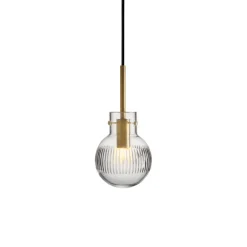 HADELAND GLASSVERK Krystallkule Taklampe Skjær Klar