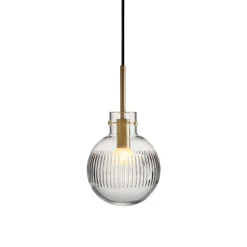 HADELAND GLASSVERK Krystallkule Taklampe Skjær Klar