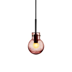 HADELAND GLASSVERK Krystallkule Taklampe Soda Morgenrød