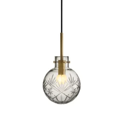 HADELAND GLASSVERK Krystallkule Taklampe