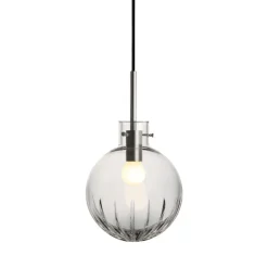 HADELAND GLASSVERK Krystallkule Taklampe Stor Stjerne Klar