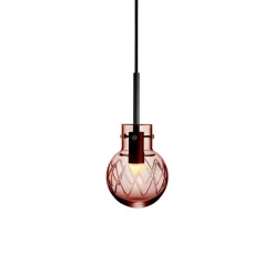 HADELAND GLASSVERK Krystallkule Taklampe