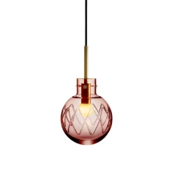 HADELAND GLASSVERK Krystallkule Taklampe