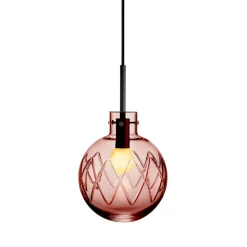 HADELAND GLASSVERK Krystallkule Taklampe