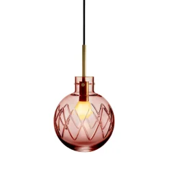 HADELAND GLASSVERK Krystallkule Taklampe