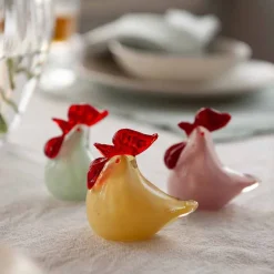 HADELAND GLASSVERK Påskepynt Glasshøne Rosa 8cm