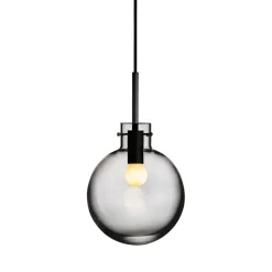 HADELAND GLASSVERK Røkgrå Taklampe