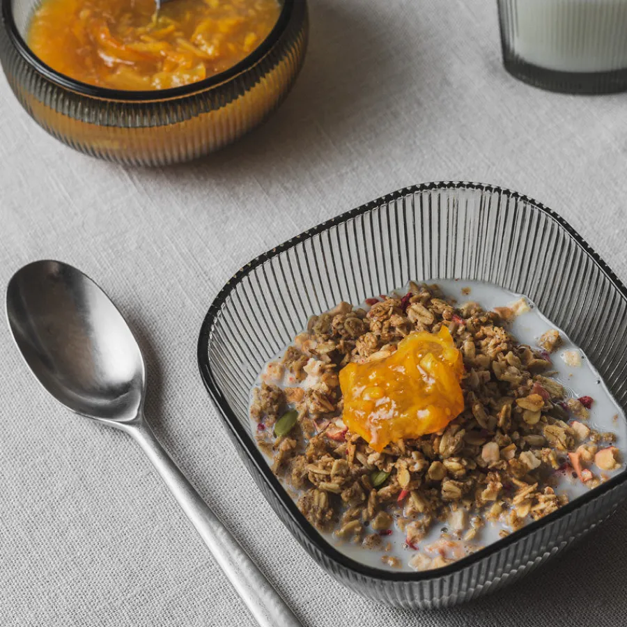 HADELAND GLASSVERK Siri Bolle 13cm Røkgrå 4pk