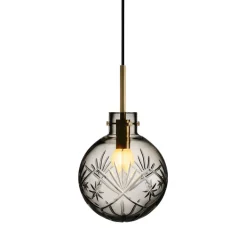 HADELAND GLASSVERK Taklampe Røkgrå