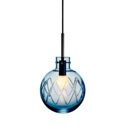 HADELAND GLASSVERK Taklampe Stålblå