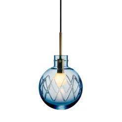 HADELAND GLASSVERK Taklampe Stålblå