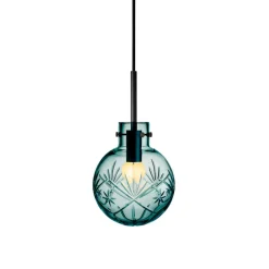 HADELAND GLASSVERK Taklampe Finn Blågrønn