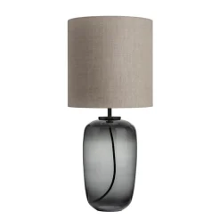 HADELAND GLASSVERK Vega Bordlampe Røkgrå