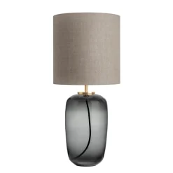 HADELAND GLASSVERK Vega Bordlampe Røkgrå