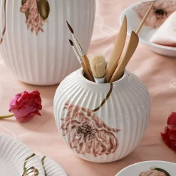KÄHLER DESIGN Kähler Hammershøi Poppy Vase 13cm Hvit m/Dekor