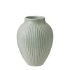 KNABSTRUP KERAMIK Vase 20cm Riflet Mint
