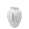 KNABSTRUP KERAMIK Vase 20cm Riflet Hvit