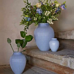 KNABSTRUP KERAMIK Vase 20cm Riflet Lavendel
