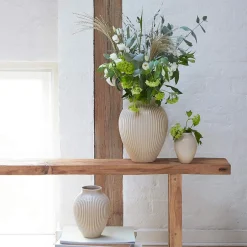 KNABSTRUP KERAMIK Knabstrup Vase 27cm Riflet Sand