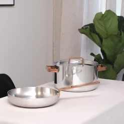 LØVE Løve Boen Gryte 3-Ply 6L 24cm Med Rosegull Håndtak