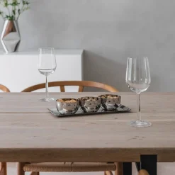 LØVE Løve Vinje Fat m/3 Skåler Rustfritt Stål 30cm Sølv