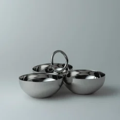 LØVE Løve Vinje Skål 3 i 1 Rustfritt Stål 23cm x 11cm Sølv