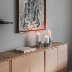 LØVE Løve Vinje Telysholder Rustfritt Stål 14cm Sølv