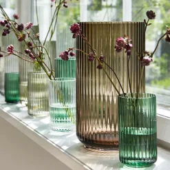 LYNGBY Porcelæn Vase 20,5cm Grønn Glass
