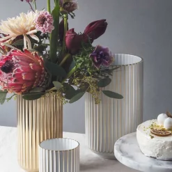 LYNGBY Porcelæn Vase 20,5cm Gull