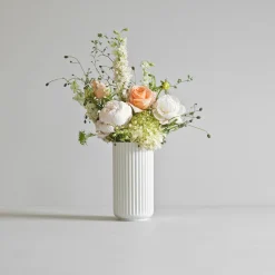 LYNGBY Porcelæn Vase 20,5cm Hvit Porselen